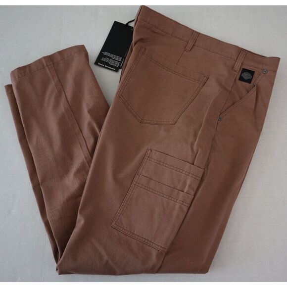 Harley-Davidson 96003-23VM Men's Sz 40x34 Tan Unique Appearance Woven Work Pants - Picture 10 of 13